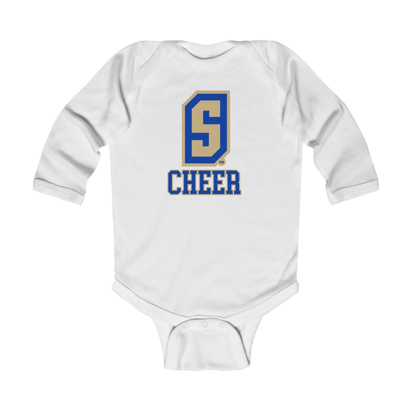 "S" Cheer Infant Long Sleeve Bodysuit