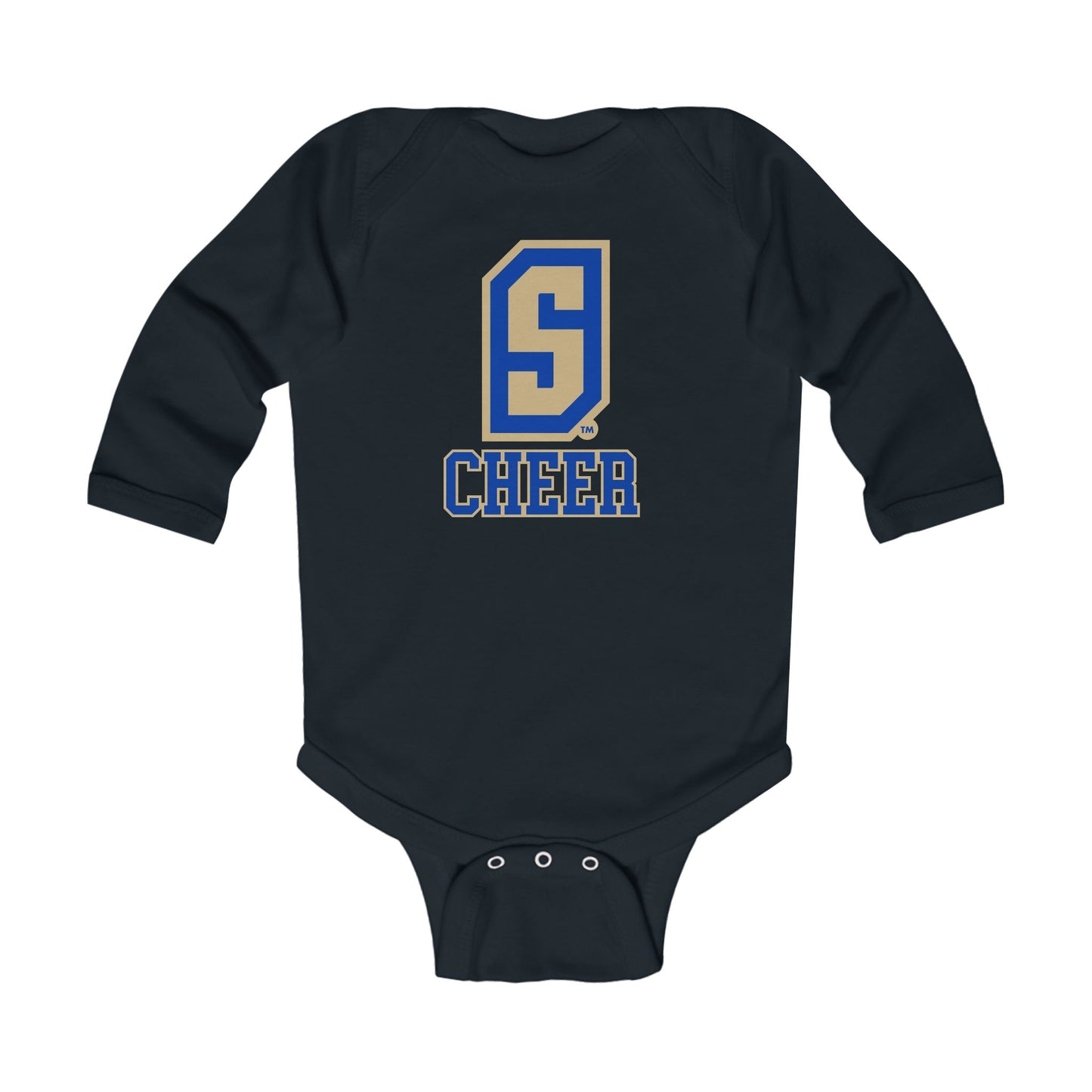 "S" Cheer Infant Long Sleeve Bodysuit