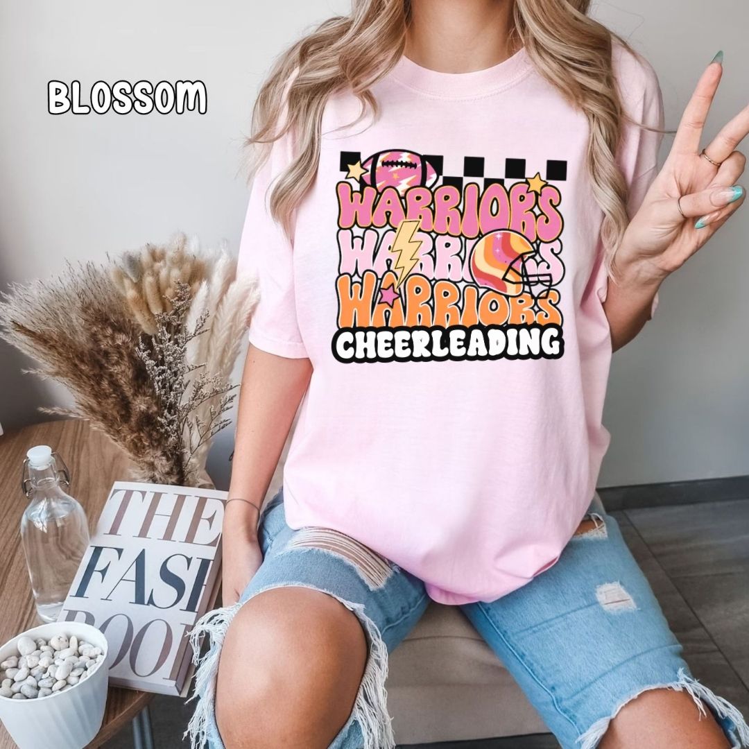 Warriors Cheerleading Retro Unisex Garment-Dyed T-shirt