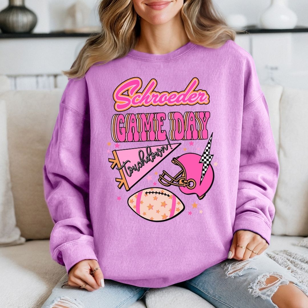 Neon Schroeder Game Day Unisex Lightweight Crewneck Sweatshirt