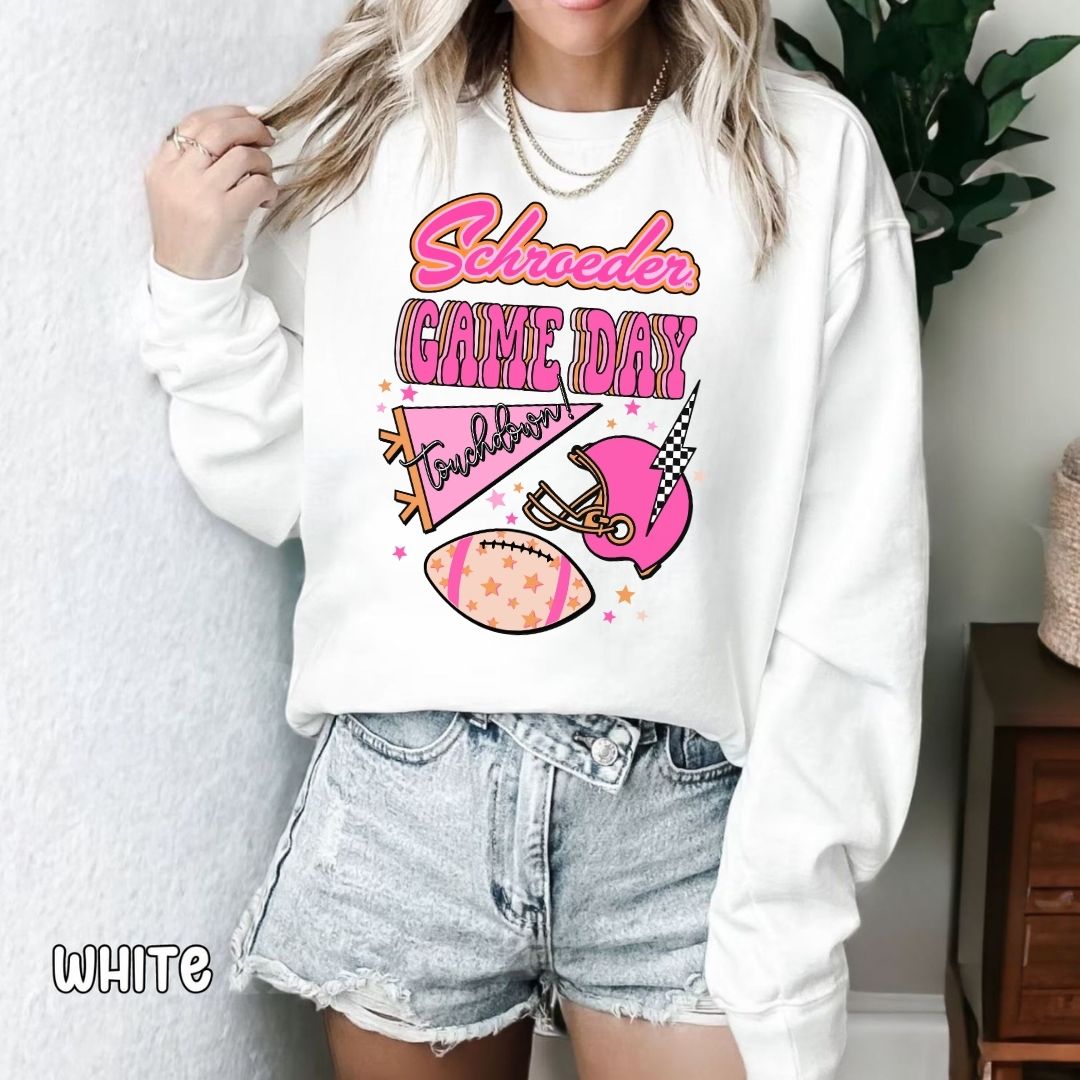 Neon Schroeder Game Day Unisex Lightweight Crewneck Sweatshirt