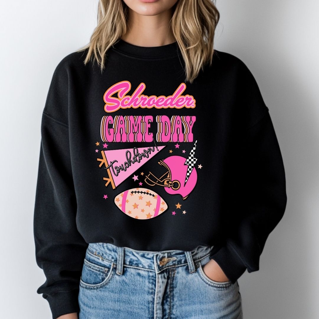 Neon Schroeder Game Day Unisex Lightweight Crewneck Sweatshirt
