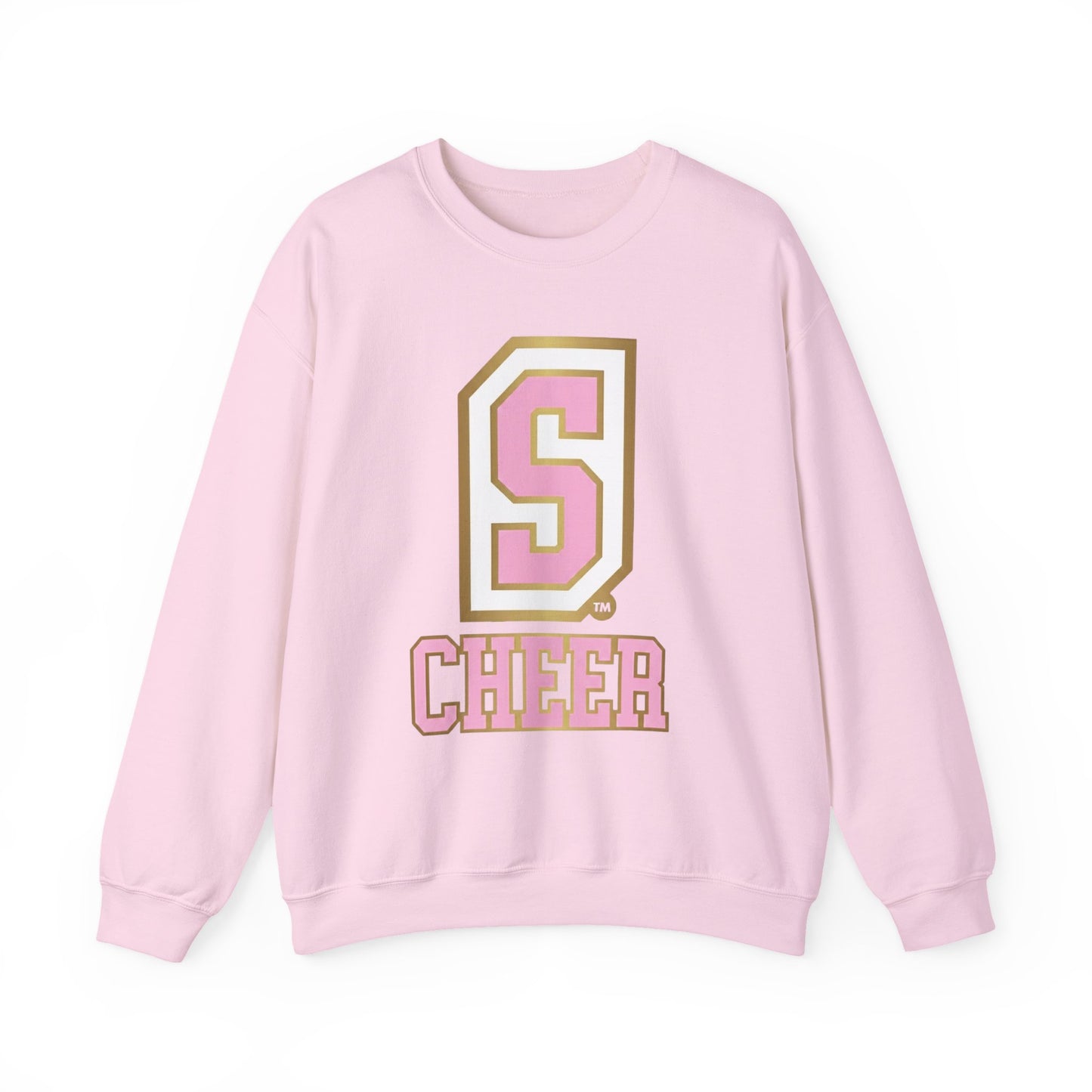 S Cheer Pink Unisex Heavy Blend™ Crewneck Sweatshirt