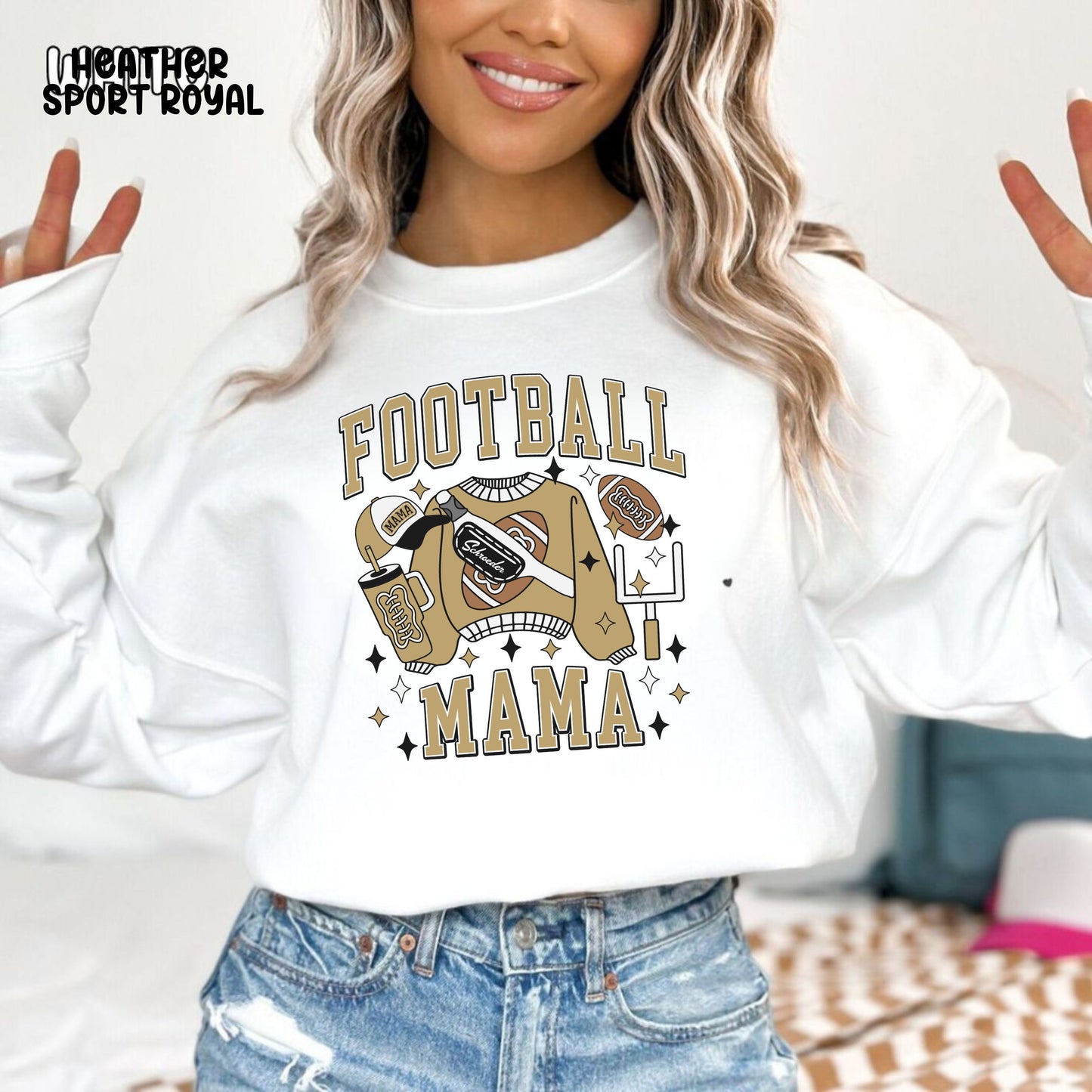 Football Mama Unisex Heavy Blend™ Crewneck Sweatshirt