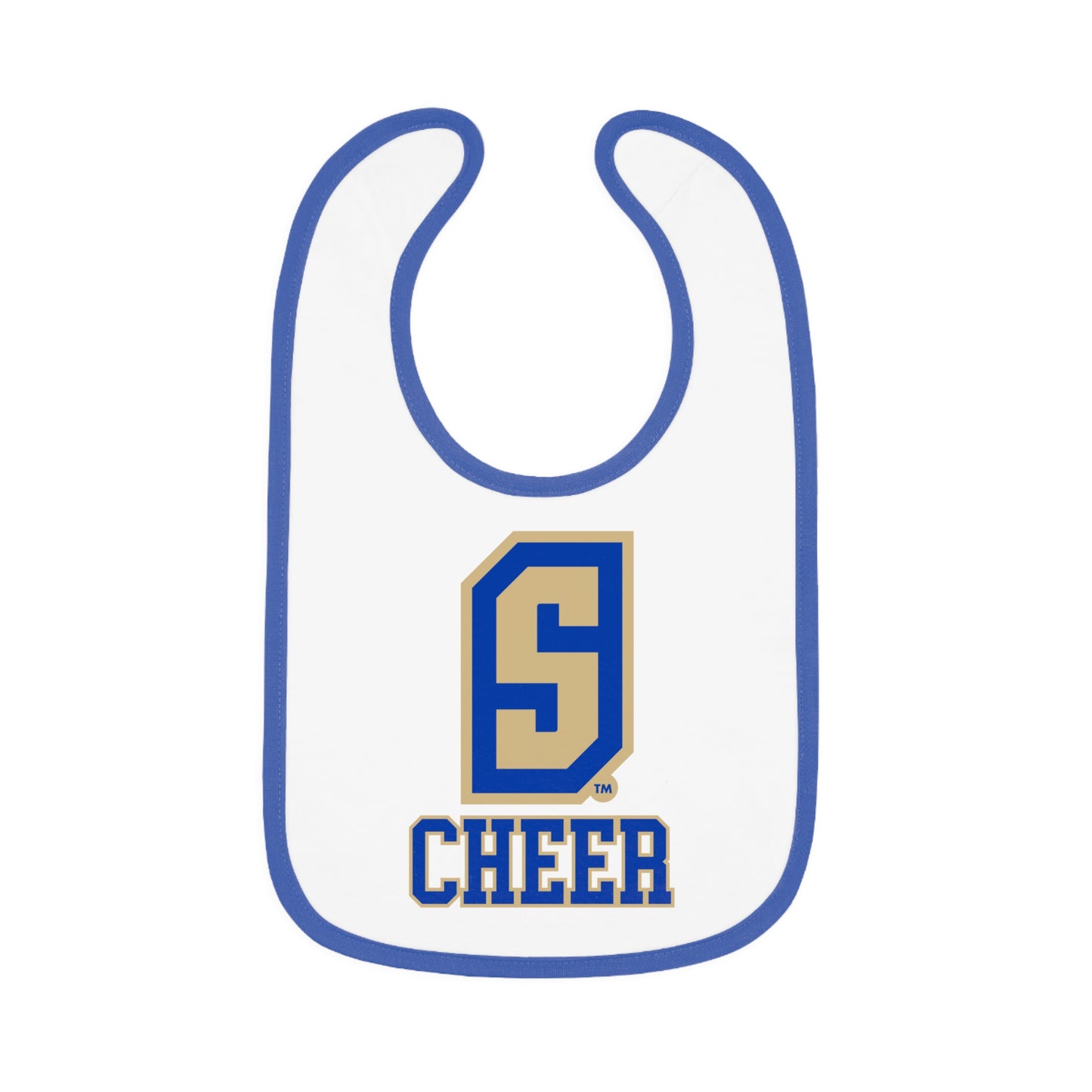 "S" Cheer Baby Contrast Trim Jersey Bib