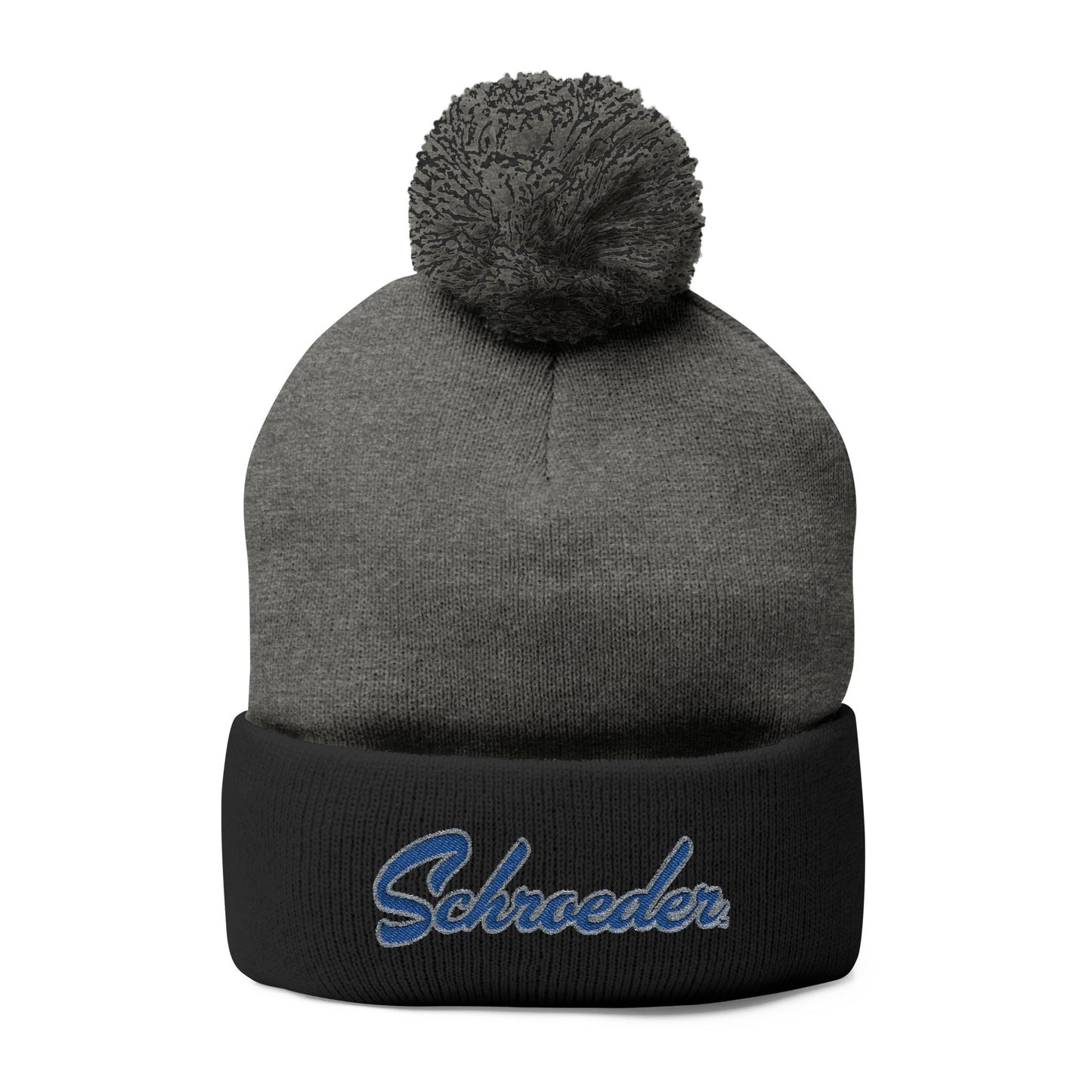 Schroeder Pom-Pom Knit Cap (Embroidery)
