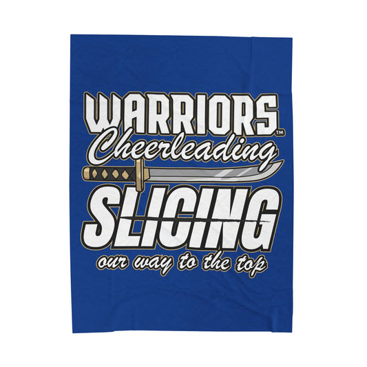 Slicing Our Way to the Top Velveteen Plush Blanket