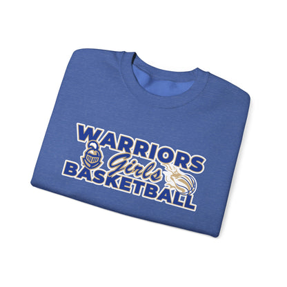 Warriors Girls Basketball Unisex Heavy Blend™ Crewneck Sweatshirt