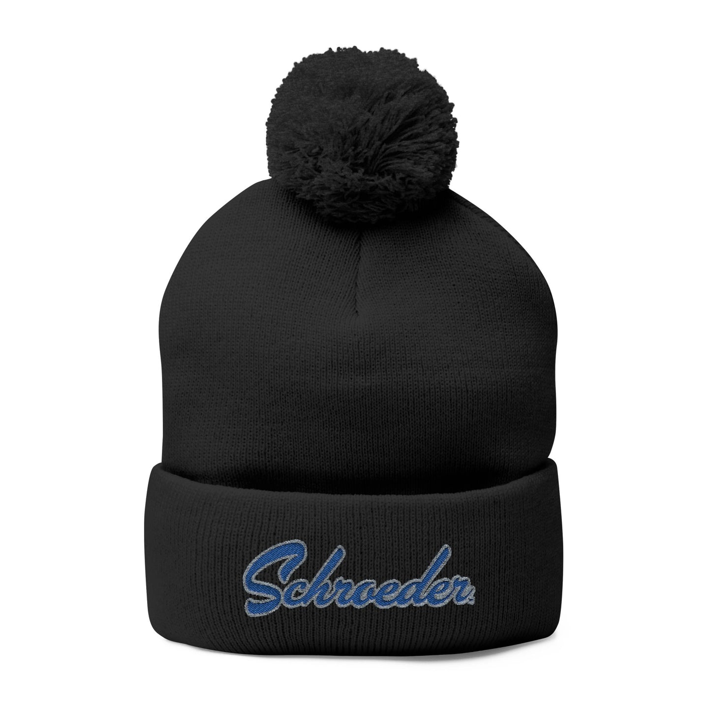 Schroeder Pom-Pom Knit Cap (Embroidery)