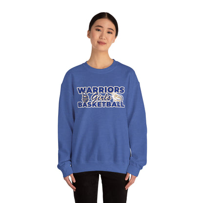 Warriors Girls Basketball Unisex Heavy Blend™ Crewneck Sweatshirt