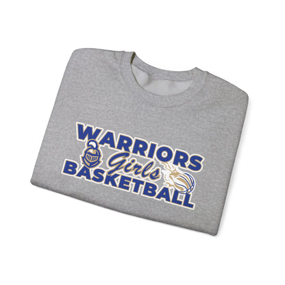 Warriors Girls Basketball Unisex Heavy Blend™ Crewneck Sweatshirt