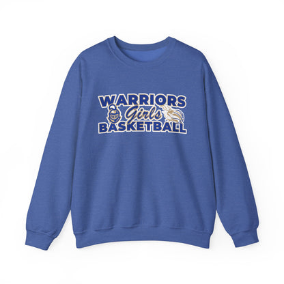 Warriors Girls Basketball Unisex Heavy Blend™ Crewneck Sweatshirt