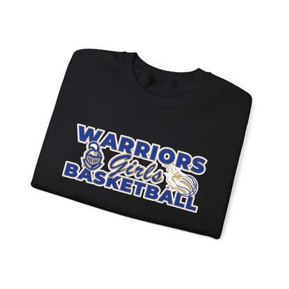 Warriors Girls Basketball Unisex Heavy Blend™ Crewneck Sweatshirt