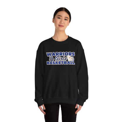 Warriors Girls Basketball Unisex Heavy Blend™ Crewneck Sweatshirt