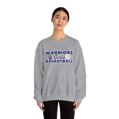 Warriors Girls Basketball Unisex Heavy Blend™ Crewneck Sweatshirt