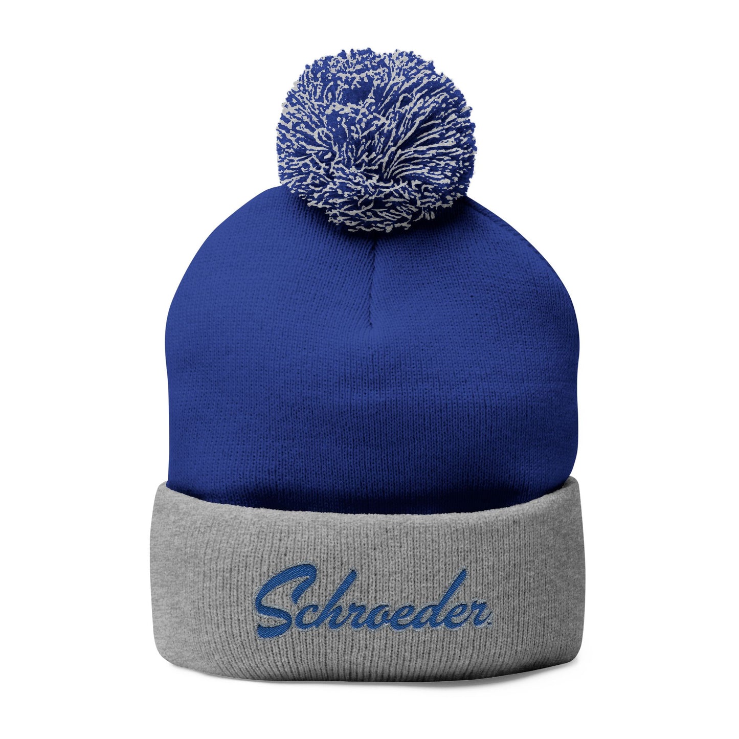 Schroeder Pom-Pom Knit Cap (Embroidery)