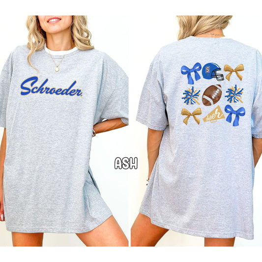 Schroeder Bows & Football Unisex Heavy Cotton Tee