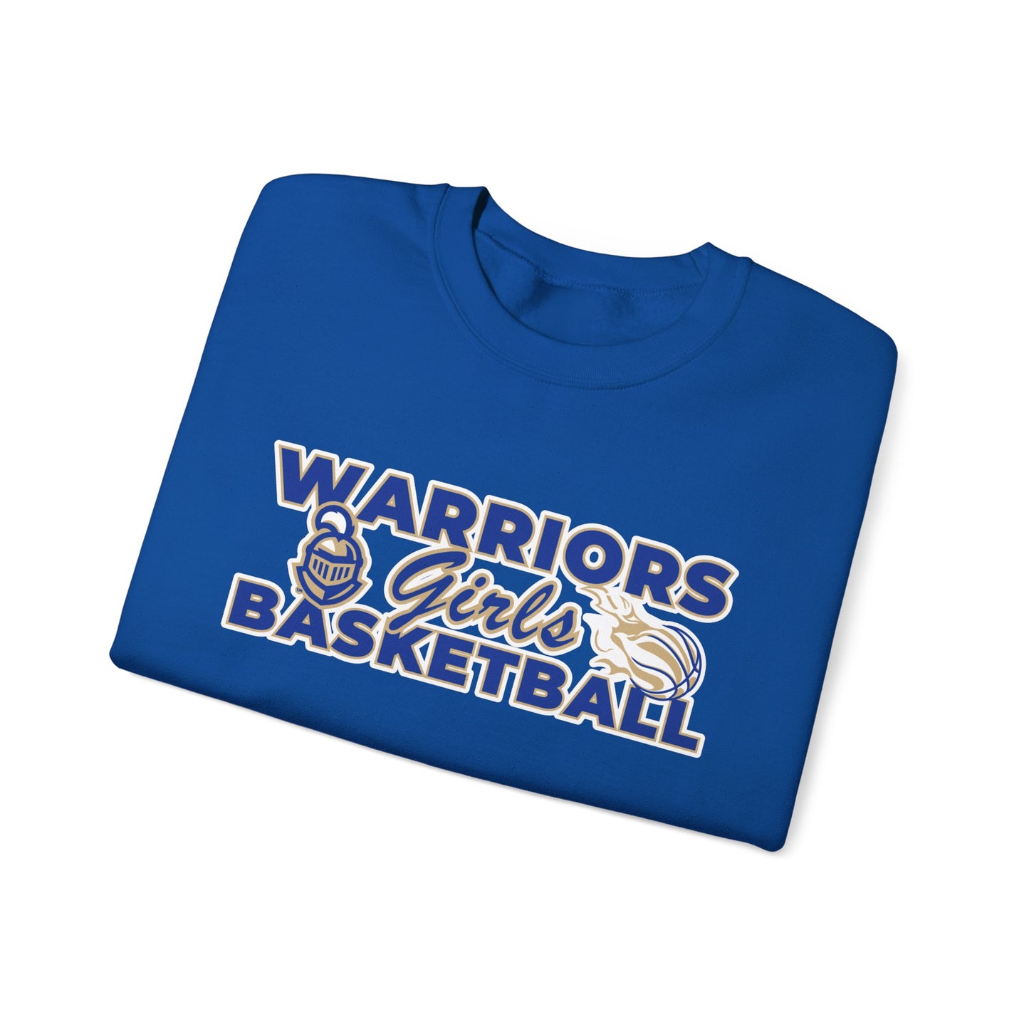 Warriors Girls Basketball Unisex Heavy Blend™ Crewneck Sweatshirt