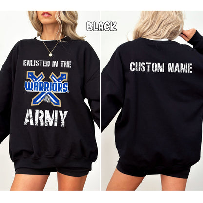 Custom Enlisted in the Warrior Army Unisex Heavy Blend™ Crewneck Sweatshirt