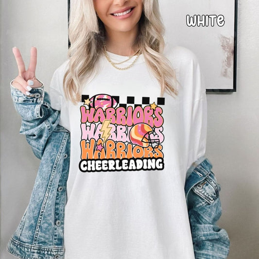 Warriors Cheerleading Retro Unisex Garment-Dyed T-shirt