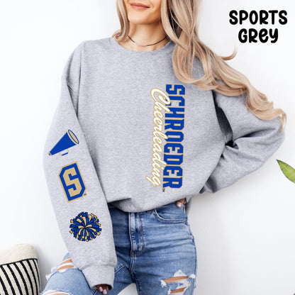 Schroeder Cheerleading Vertical Unisex Heavy Blend™ Crewneck Sweatshirt