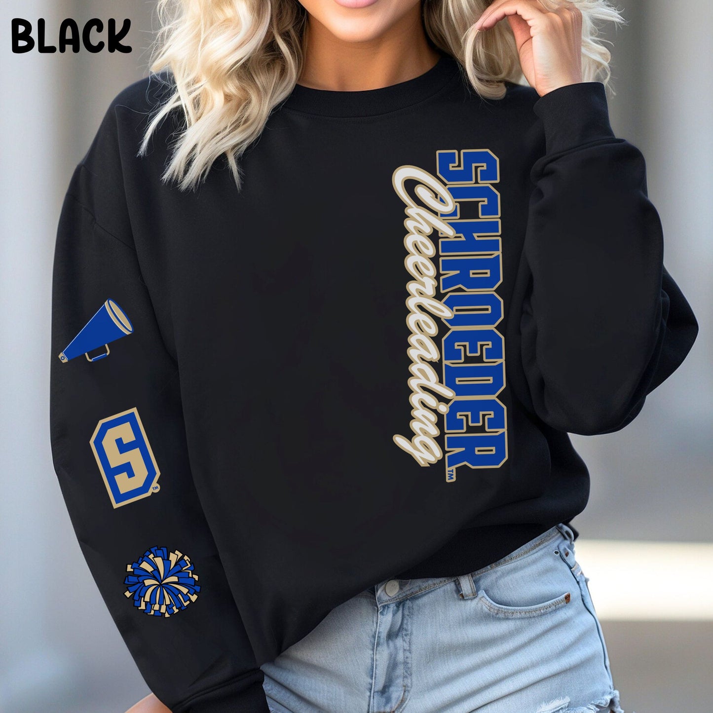 Schroeder Cheerleading Vertical Unisex Heavy Blend™ Crewneck Sweatshirt