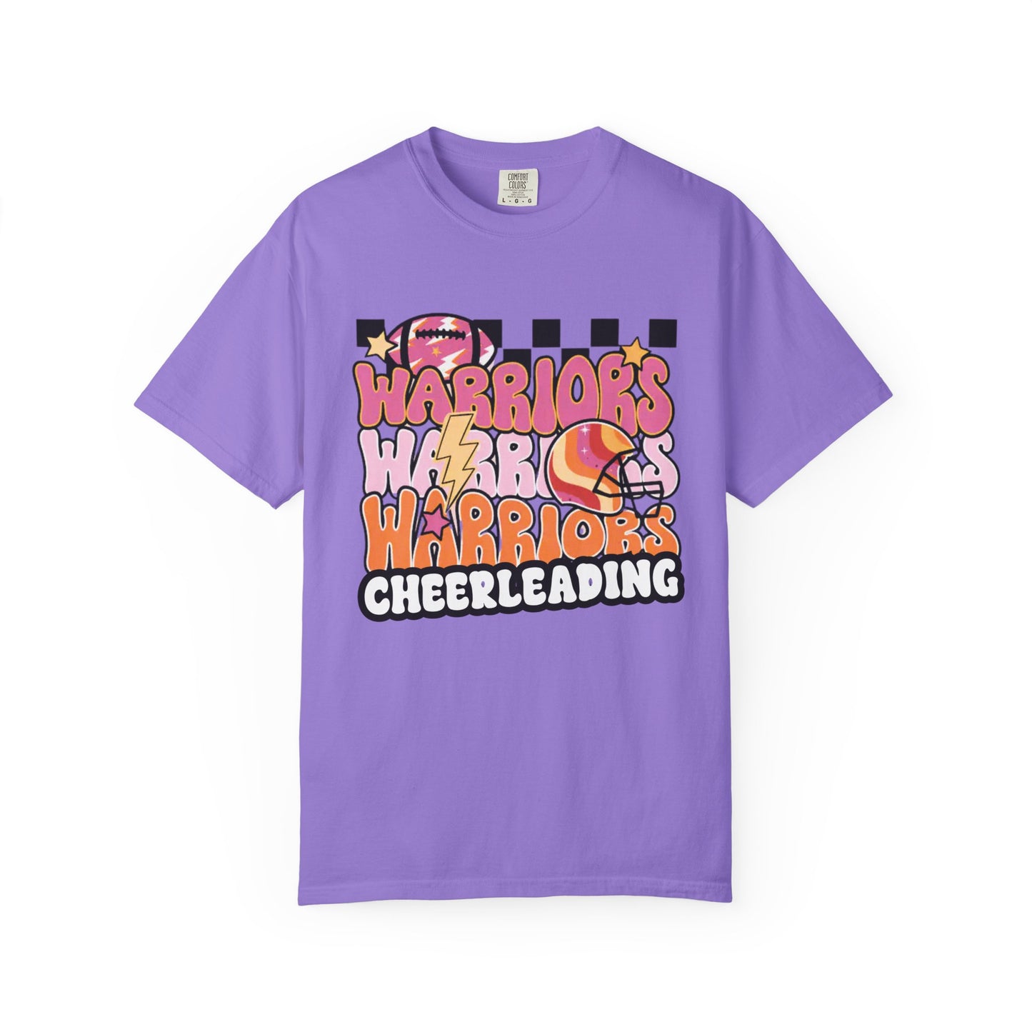 Warriors Cheerleading Retro Unisex Garment-Dyed T-shirt