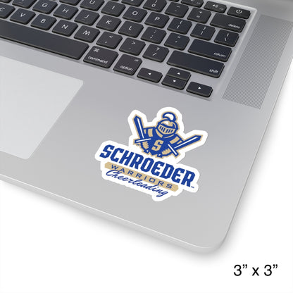 Schroeder Warrior Cheerleading Kiss-Cut Stickers