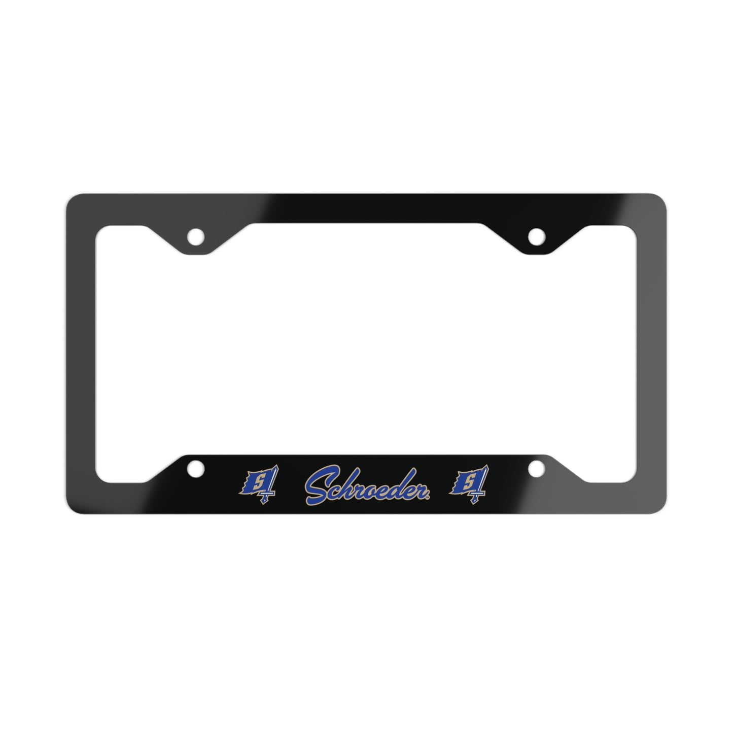 Schroeder Metal License Plate Frame