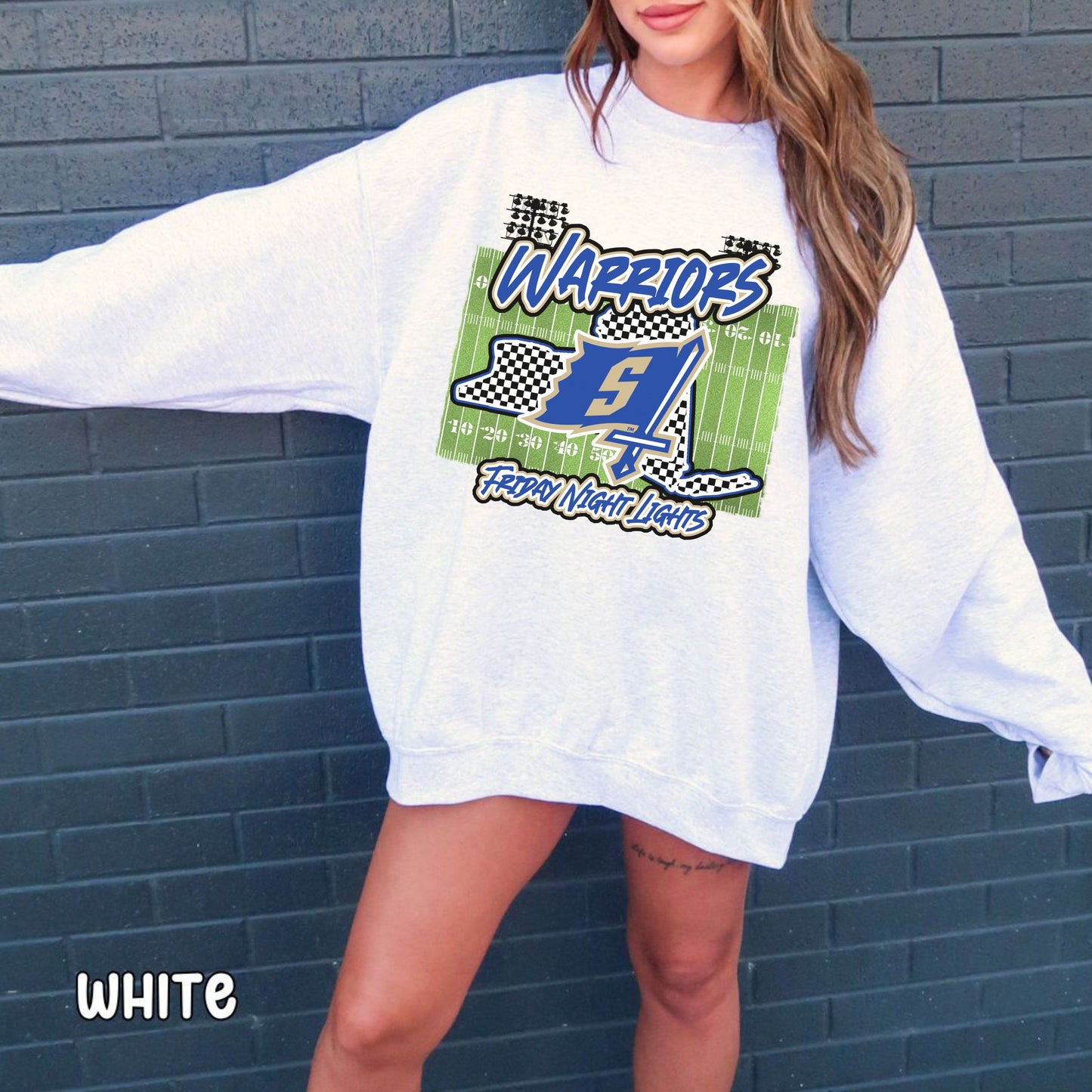 Warriors Friday Night Lights Unisex Heavy Blend™ Crewneck Sweatshirt