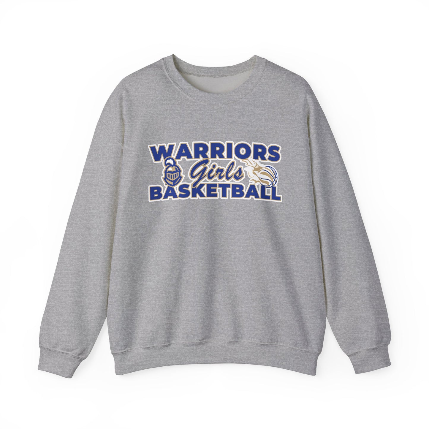 Warriors Girls Basketball Unisex Heavy Blend™ Crewneck Sweatshirt