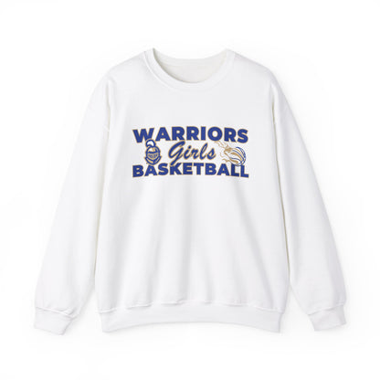 Warriors Girls Basketball Unisex Heavy Blend™ Crewneck Sweatshirt