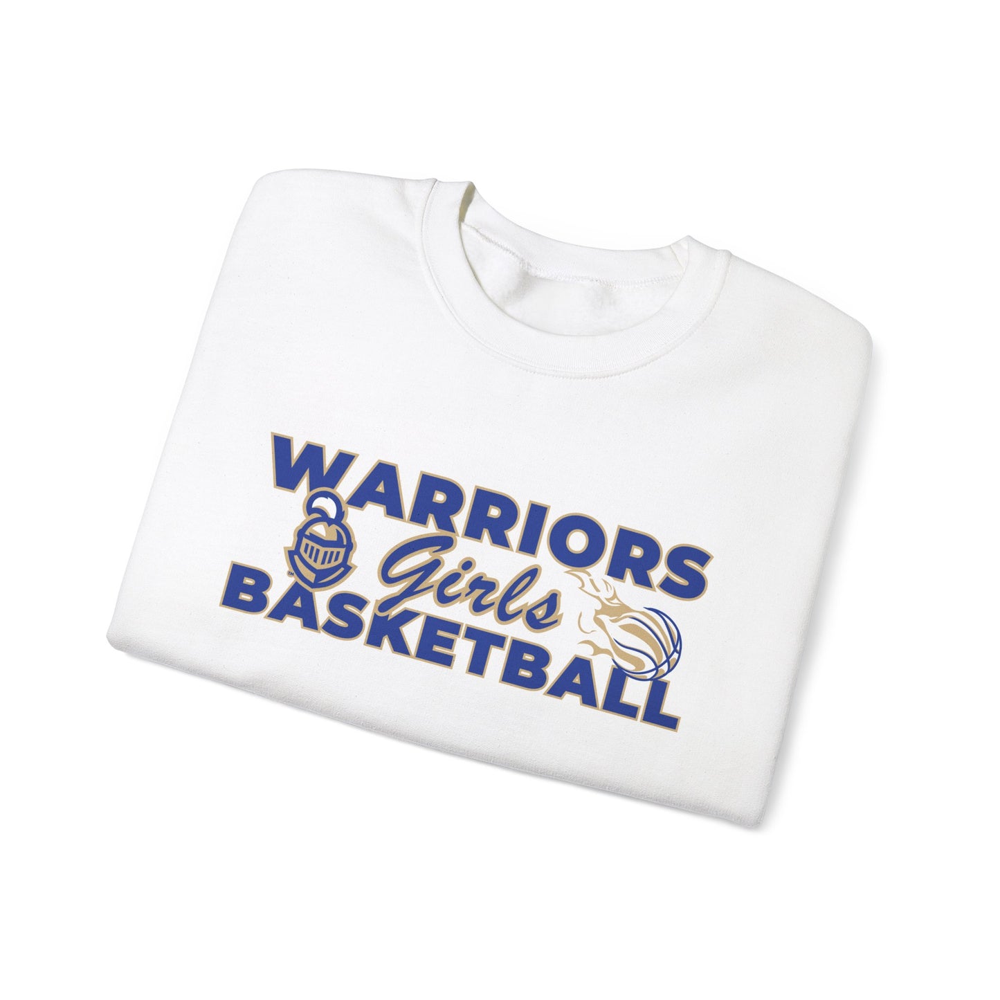 Warriors Girls Basketball Unisex Heavy Blend™ Crewneck Sweatshirt