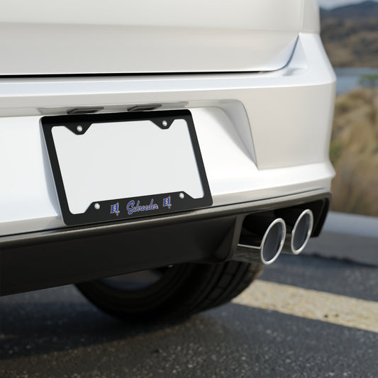 Schroeder Metal License Plate Frame